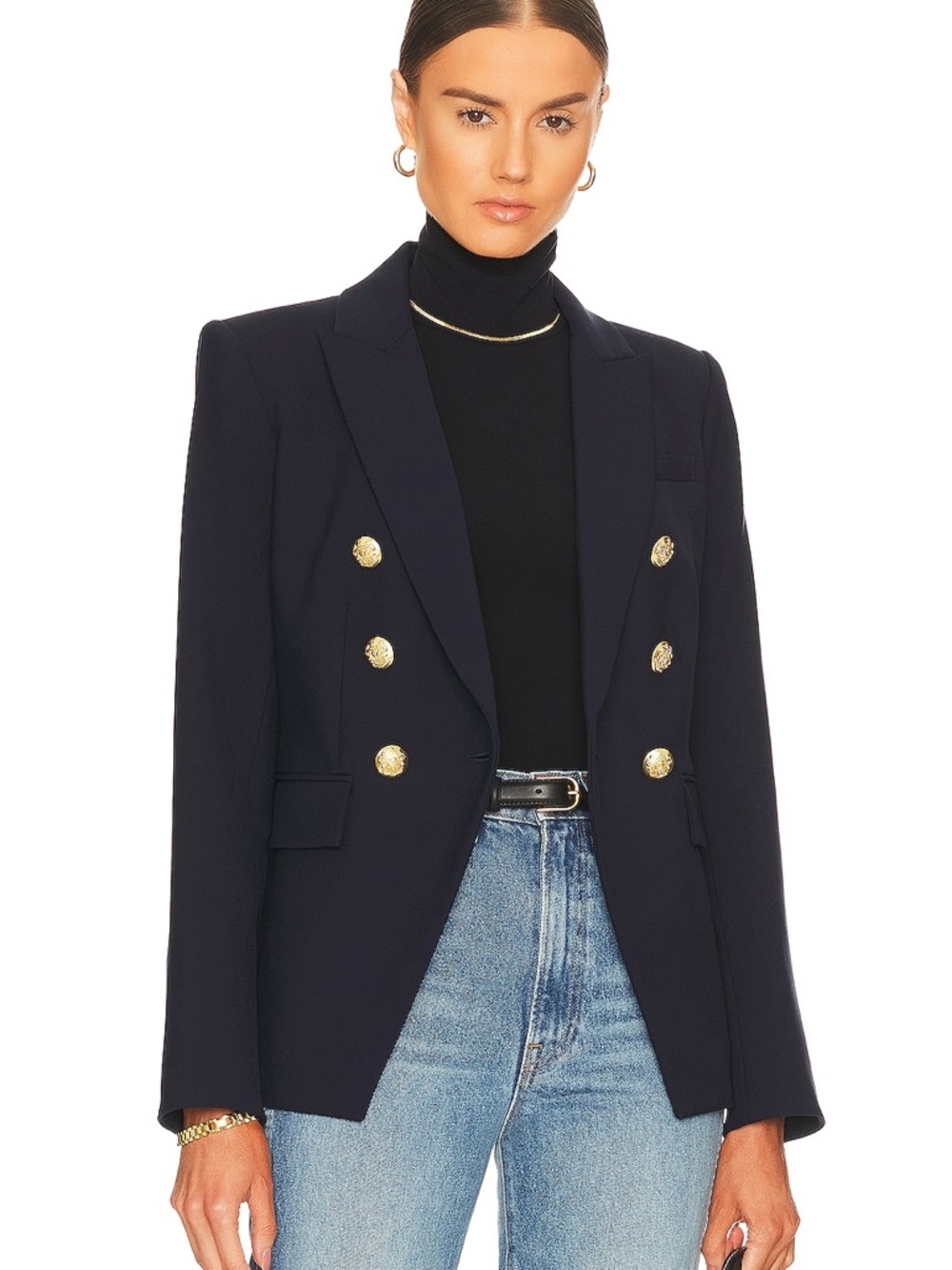 Veronica Beard Navy/Gold Miller Blazer